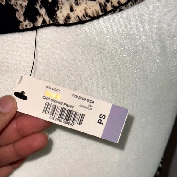 Worthington Halter Top Womens Small Brown Nylon Snake Print Sleeveless Y2K 2000s - Picture 4 of 8